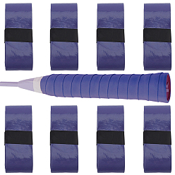 Фиолетовый Противоскользящая накладка на рукоятку теннисной ракетки для бадминтона из искусственной кожи, лента для захвата ручки, фиолетовые, 25x0.7 мм, 8 связки