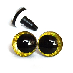 Желтый Пластиковый безопасный глазок для корабля, с распоркой, пу кольцо, для поделок куклы игрушки кукольные плюшевые животные изготовление, желтые, 18 мм