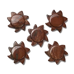 Красный Камень Природного красной яшмы кабошон, солнце, 28~29x27~30x6~7 мм