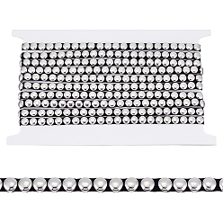 Черный 1 карточка 201 отделка шляпки гвоздя из нержавеющей стали, горячая фиксация металлической приклеиваемой утюгом выпуклой куполообразной шляпки гвоздя, чёрные, 1/4x1/8 дюйм (8x3.5 мм), 4 ярдов / карта