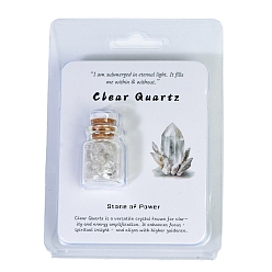 Quartz Crystal Natural Quartz Crystal Wishing Bottle Display Decorations, Reiki Energy Balancing Meditation Love Gift, Package Size: 95x95mm