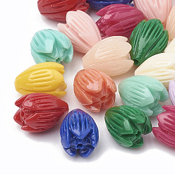 (52) Непрозрачная лаванда Окрашенные синтетические коралловые бусы, для изготовления ювелирных изделий DIY, Жасмин, разноцветные, 8~8.5x6.5~7 мм, отверстие : 1 мм