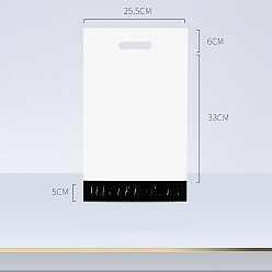 Белый Однотонные прямоугольные пластиковые самоклеящиеся упаковочные пакеты из полиэтилена, белые, 44x25.5 см, 100 шт / комплект