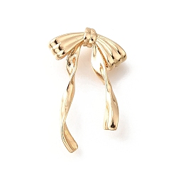 Настоящее золото 14K Латунные подвески, бантом прелести, долговечный, без кадмия и без свинца, стойки покрытие, реальный 14 k позолоченный, 29x18x4.5 мм, отверстие : 2.5 мм