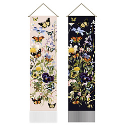Бабочка Гобелен из полиэстера, для украшения спальни гостиной, прямоугольные, бабочка, 1160x330 мм, 2 шт / комплект