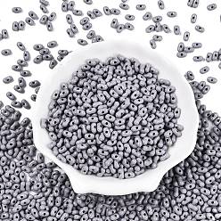 Гейнсборо Непрозрачные акриловые бусины, арахис, светло-серые, 6.5x4x3 мм, отверстие : 1.5 мм, Около 9998 шт / 500 г