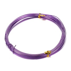 Purple Round Aluminum Wire, Bendable Metal Craft Wire, for DIY Arts and Craft Projects, Purple, 18 Gauge, 1mm, 5m/roll(16.4 Feet/roll)