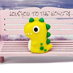 Желтый Пластиковые подвески из пвх, динозавр, желтые, 48x35 мм