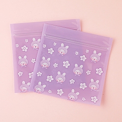 Сливовый Мультяшный квадратный пластиковый пакет с застежкой-молнией инь-ян, многоразовые упаковочные пакеты, мешок с самоуплотнением, слива, 13.5x13.5 см