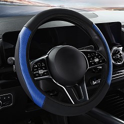 Royal Blue PU Leather Steering Wheel Cover, Skidproof Cover, Universal Car Wheel Protector, Royal Blue, 380mm