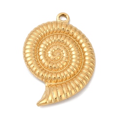 Настоящее золото 18K 304 подвески из нержавеющей стали, ионное покрытие (ip), вихревое очарование, реальный 18 k позолоченный, 30.5x21.5x3.5 мм, отверстие : 1.8 мм