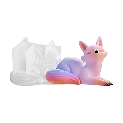 Белый Силиконовые формы для свечей с лисой своими руками, для изготовления свечей, белые, 10.7x6.6x6.8 см