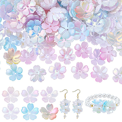 (52) Непрозрачная лаванда 150шт. 6 цветов акриловые колпачки для бусин, имитирующие ракушку, цветок, разноцветные, 17.5x18x5 мм, отверстие : 1.8 мм, 25 шт / цвет