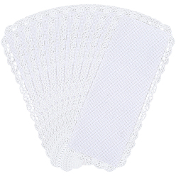 Белый 10 шт. закладки из льняной ткани Aida для вышивки крестом, прямоугольные, белые, 203x84x1 мм