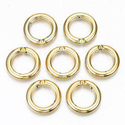Golden CCB Plastic Linkings Rings, Quick Link Connectors, For Jewelry Cable Chains Making, Ring, Golden, 25x4mm, Inner Diameter: 16mm