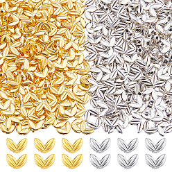 (52) Непрозрачная лаванда 500 шт 2 цвета бусины из сплава тибетского стиля, лист, разноцветные, 5.5x7.5x2.5 мм, отверстие : 1.2 мм, 250 шт / цвет