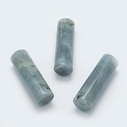 Labradorit Natur Labradorit Perlen, ungebohrt / keine Lochperlen, Kolumne, 35x11 mm