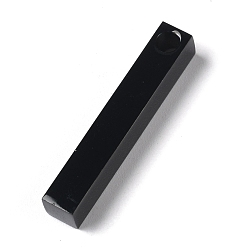 Black 304 Stainless Steel Pendants, Rectangle/Bar, Electrophoresis Black, 30x5x5mm, Hole: 3mm