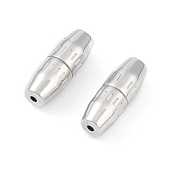 Платина Антикоррозийное покрытие родием 925 винтовые застежки из стерлингового серебра, застежки, колонка, платина, 11x4 мм, отверстие : 1 мм