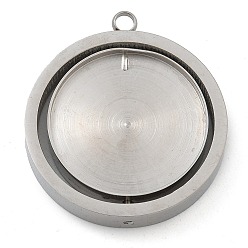 Нержавеющая Сталь Цвет 304 Настройки кабошон из нержавеющей стали кулон, цвет нержавеющей стали, 29x26x4.5 мм, отверстие : 2.5 мм, лоток : 20 мм