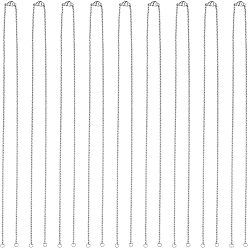 Нержавеющая Сталь Цвет Наполовину готовые 304 ожерелья из нержавеющей стали с цепочкой, с карабин-лобстерами , для изготовления ожерелья с соединителем, цвет нержавеющей стали, 18.5 дюйм ~ 18.8 дюйм (47~47.8 см), 2 мм, отверстие : 2.5 мм, 12 шт / коробка