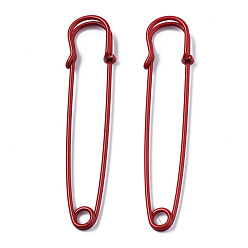 Красный Окрашенного распылением булавки железа, для броши делает, килт иглы, красные, 75x17x6 мм, отверстие : 4.5 мм, штифты : 1.5 мм