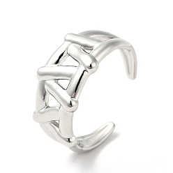 Нержавеющая Сталь Цвет Не тускнеет 304 открытое манжетное кольцо из нержавеющей стали, полое кольцо для мужчин женщин, цвет нержавеющей стали, размер США 8 1/2 (18.5 мм)