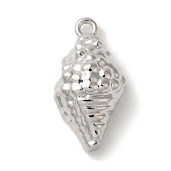 Платина Стойки обшивки латунные подвески, без кадмия и без свинца, долговечный, раковина, платина, 17x9x5.5 мм, отверстие : 1.2 мм