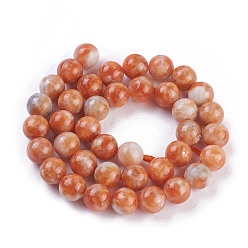 Calcite Natural Orange Calcite Beads Strands, Round, 10mm, Hole: 1mm, about 38~40pcs/strand, 15.3 inch~15.75 inch(39~40cm)