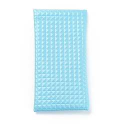Cyan PU Imitation Leather Glasses Case, for Eyeglass, Sun Glasses Protector, Cyan, 180x94x10mm