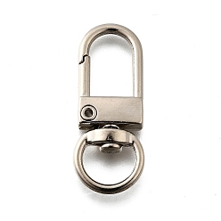 Платина Застежками сплава поворотные, с карабин-лобстерами , платина, 32x13x5 мм