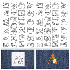 Letter A~Z Water Soluble Fabric, Wash Away Embroidery Stabilizer, Letter A~Z, 212x289x0.2mm