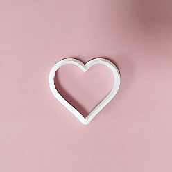 Heart Plastic Plasticine Tools, Clay Cutters, Modeling Tools, WhiteSmoke, Heart, 4.1x4.5cm