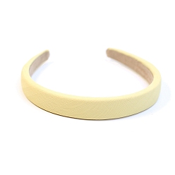 Светло-желтый Однотонная повязка для волос из ткани, простые аксессуары для волос для девочки, светло-желтый, 140x130x20 мм