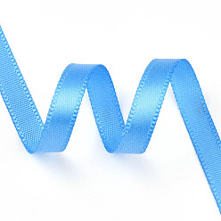 Темно-Голубой Атласная лента, односторонняя атласная лента, хорошо для партии украсить, глубокое синее небо, 1/4 дюйм (6 мм), 100 ярдов / рулон (91.44 м / рулон)