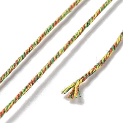 Желтый Полиэфирный крученый шнур, круглые, для изготовления ювелирных изделий DIY, желтые, 1 мм, около 49.21 ярдов (45 м) / рулон