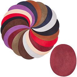 (52) Непрозрачная лаванда 20шт. 10 цвета овальные нашивки для пришивания/утюга, аппликации из флокированной ткани, заплатки для ремонта колена или локтя одежды, разноцветные, 140x110x0.8 мм, 2 шт / цвет