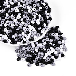 Черный Непрозрачные акриловые бусины, слеза, чёрные, 5x5x3 мм, отверстие : 1.5 мм, Около 11630 шт / 500 г