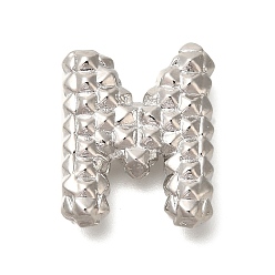 Letter M Стойки покрытие, Латунные подвески, без кадмия и без свинца, подвески с буквой az~z, Буква М, 20.5x17x5.5 мм, отверстие : 2.5x3 мм