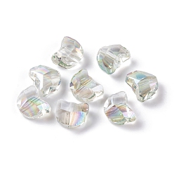 Нектар 100 шт. Гальванические стеклянные бусины, форма кошки, граненые, нектар, 7x6x4.5 мм, отверстие : 1 мм, 100 шт / комплект