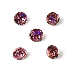 Бургундия Стеклянные стразы кабошоны, задние и задние, граненые, квадратный, алмаз, Бургундия, 4x3 мм