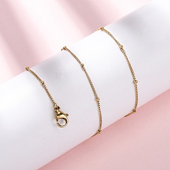 Настоящее золото 14K 2мм 304 ожерелья-спутники из нержавеющей стали, реальный 14 k позолоченный, 17.32 дюйм (44 см)