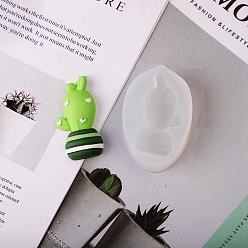 Белый Силиконовые формы для свечей своими руками, формы для литья смолы, кактус, для уф-смолы, изготовление ювелирных изделий из эпоксидной смолы, белые, 74x50 мм