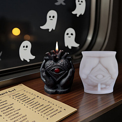 Сердце Хэллоуин силиконовые формы, формы для свечей, формы для литья гипсовой смолы, готическом стиле, таинственные глазные амулеты, сердце, 100.7x99.6x61.8 мм, внутренний диаметр: 61x31 мм