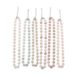 (52) Непрозрачная лаванда Колье с цепочкой из эмалевых звеньев, 304 женские украшения из нержавеющей стали, цвет нержавеющей стали, разноцветные, 16.3 дюйм (41.5 см)