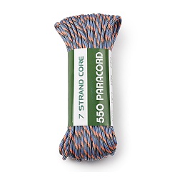 Bleu Royal 550 Cordon de parachute en polyester paracorde, 7 cordon à âme multibrins, avec des motifs, bleu royal, 4mm, environ 33.90 yards (31m)/paquet