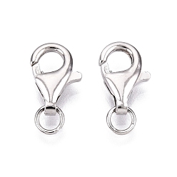 Платина Антикоррозийные 925 застежки-лобстеры из стерлингового серебра, с прыжковых колец, платина, 13x8.5x3.5 мм, отверстие : 3.2 мм