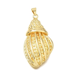 Shell Shape Латунные подвески, стойки покрытие, долговечный, без кадмия и без свинца, реальный 18 k позолоченный, раковины прелести, 43x22x8.5 мм, отверстие : 4x3 мм