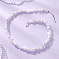 Платиновый & Серебристый Пластиковые искусственные жемчужины с кошачьим глазом, круглые и самородные бусины для женщин, белые, Платина и серебро, 17-3/4 дюйм (45 см)