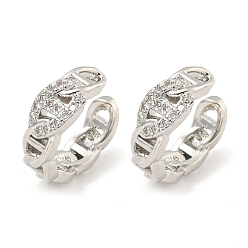 Платина Серьги-манжеты из циркония, для женщин, платина, 14.5x4.5 мм